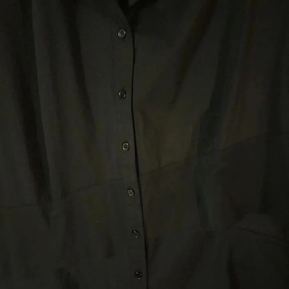 New $225 Finley Women's Black Cotton Jenna Button-Down Ruffle Poplin Top Size 2X - Picture 6 of 9